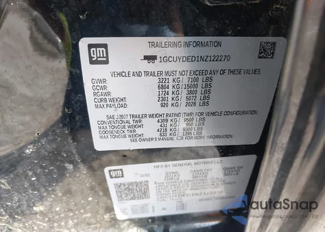 2022 Chevrolet Silverado 1500 Ltd 4Wd Short Bed Lt z USA, uszkodzony, nr VIN 1GCUYDED1NZ122270